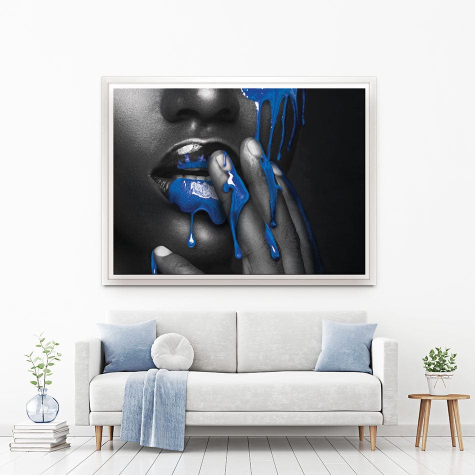 Dripping Blue Canvas Print wall art product H Cleary