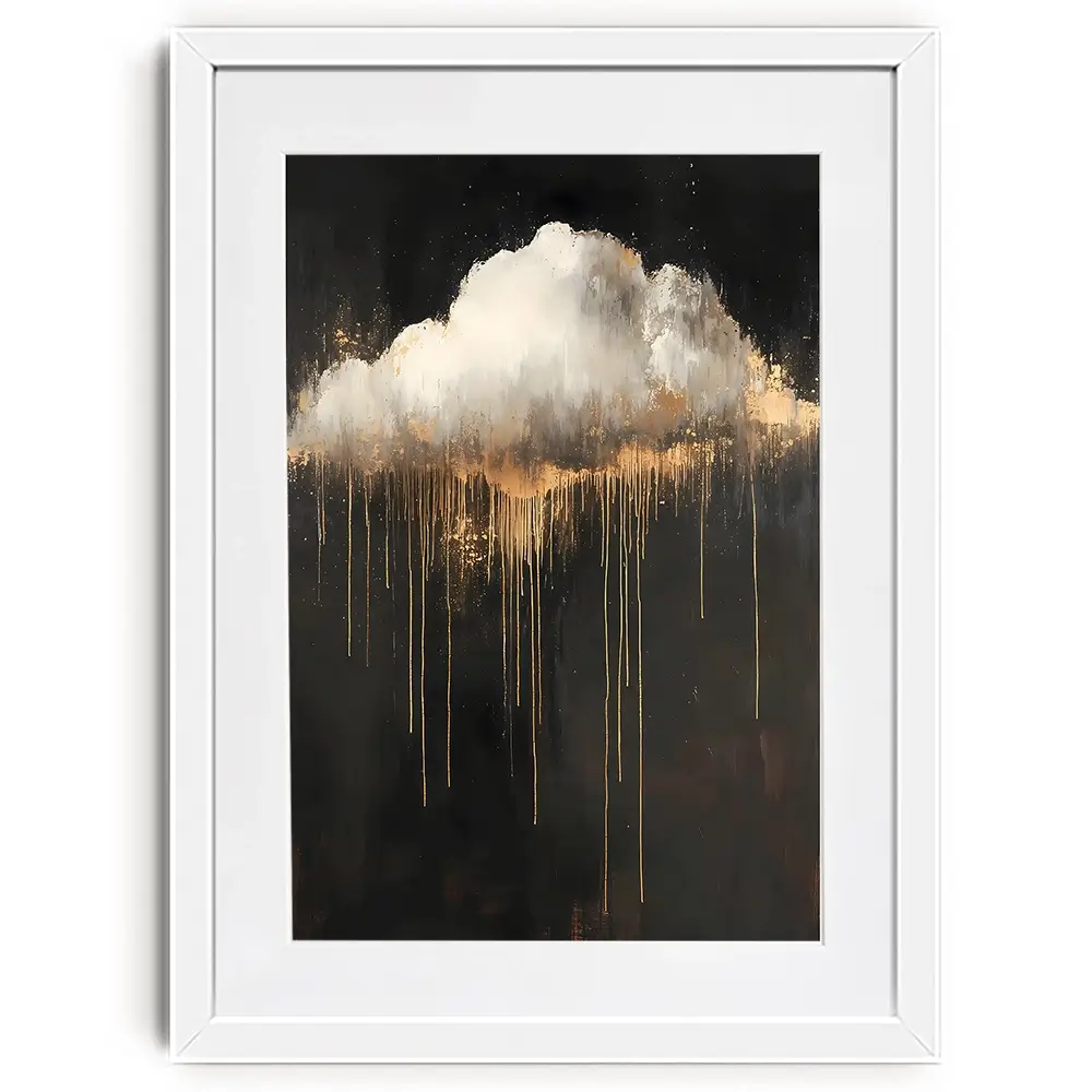 Dripping Cloud Framed Art Print Dripping Cloud Framed Art Print wall art product IAmHomeStudio
