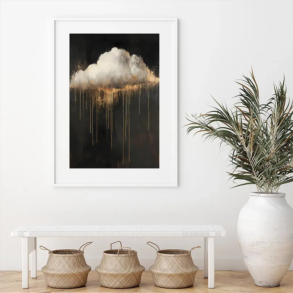 Dripping Cloud Framed Art Print Dripping Cloud Framed Art Print wall art product IAmHomeStudio