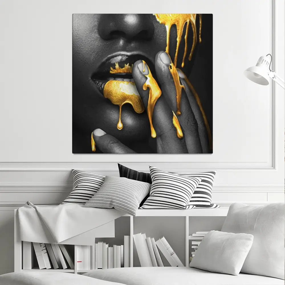 Dripping Square Canvas Print Dripping Square Canvas Print wall art product H Cleary