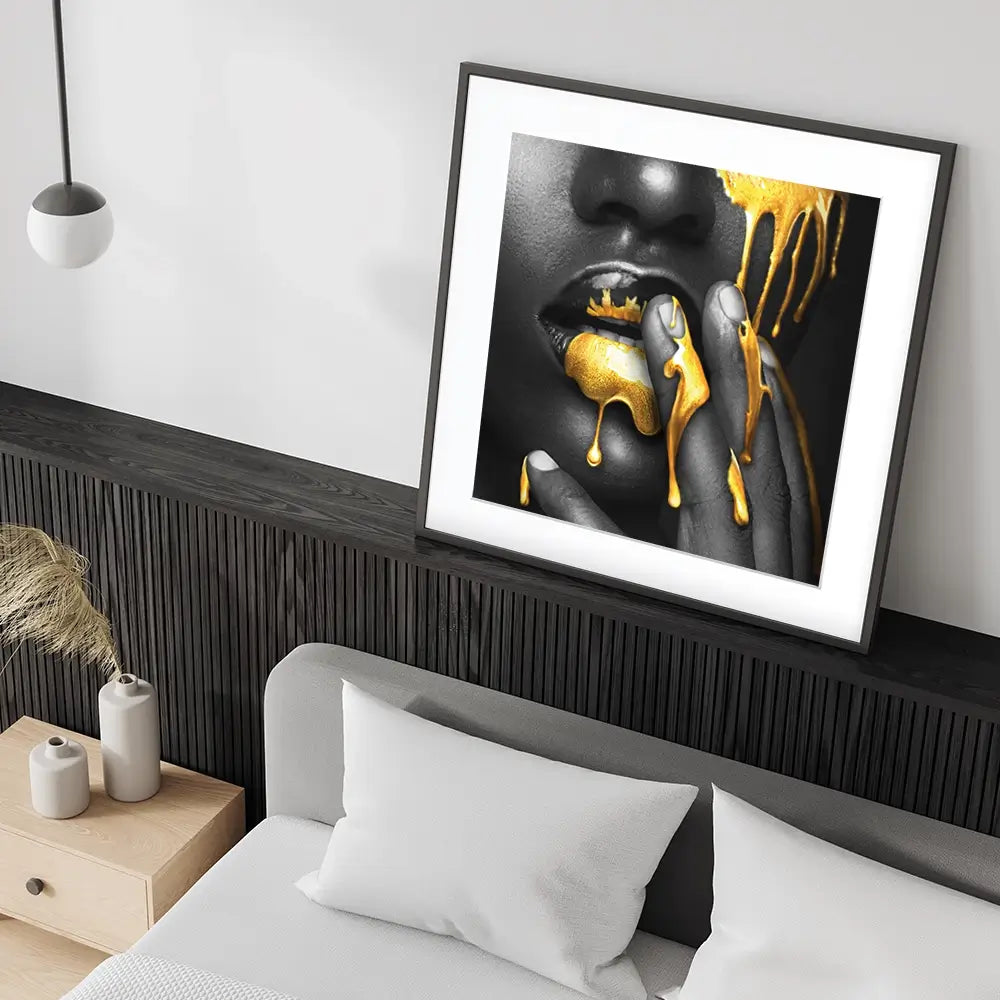 Dripping Square Framed Art Print Dripping Square Framed Art Print wall art product Art Print Shop