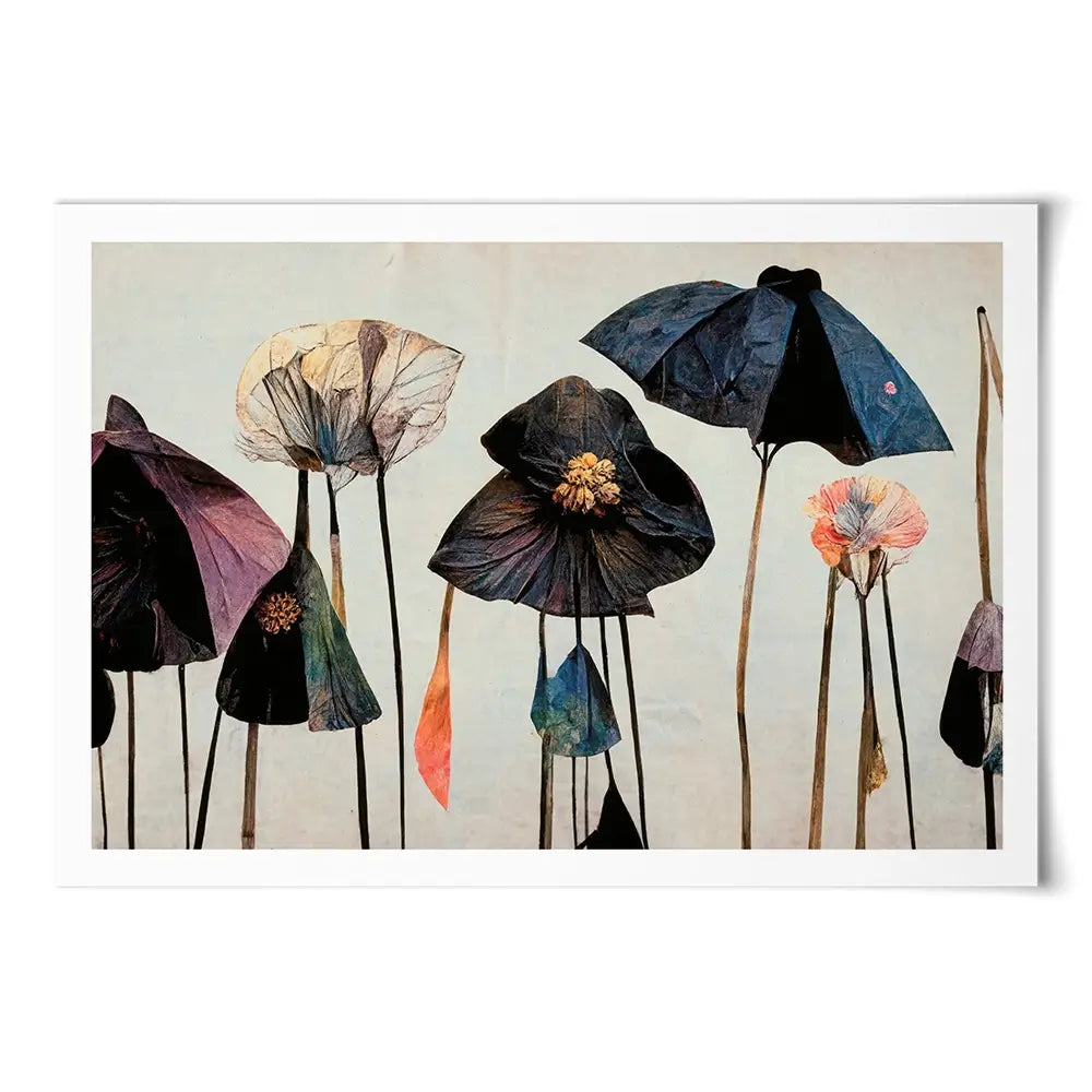 Dry Umbrella Flowers Art Print Dry Umbrella Flowers Art Print wall art product Treechild