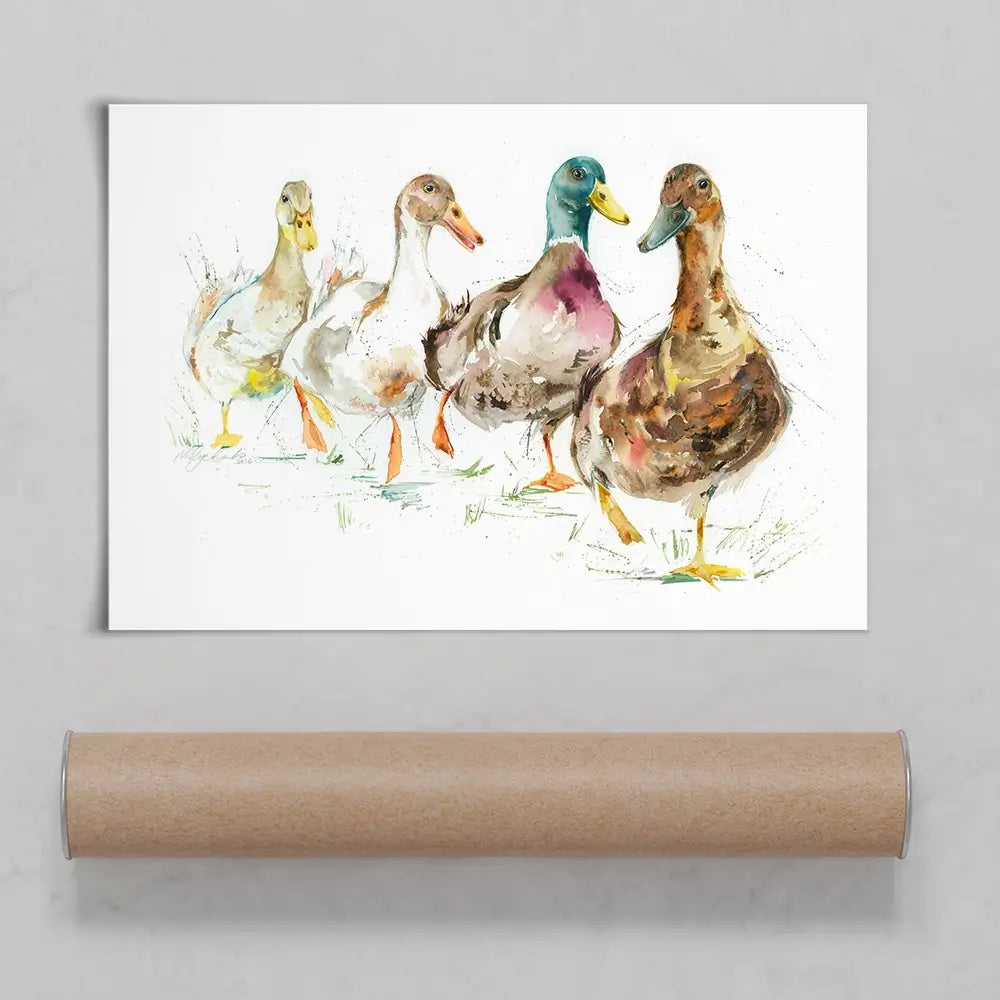 Duck Race Art Print Duck Race Art Print wall art product Nicola Jane Rowles