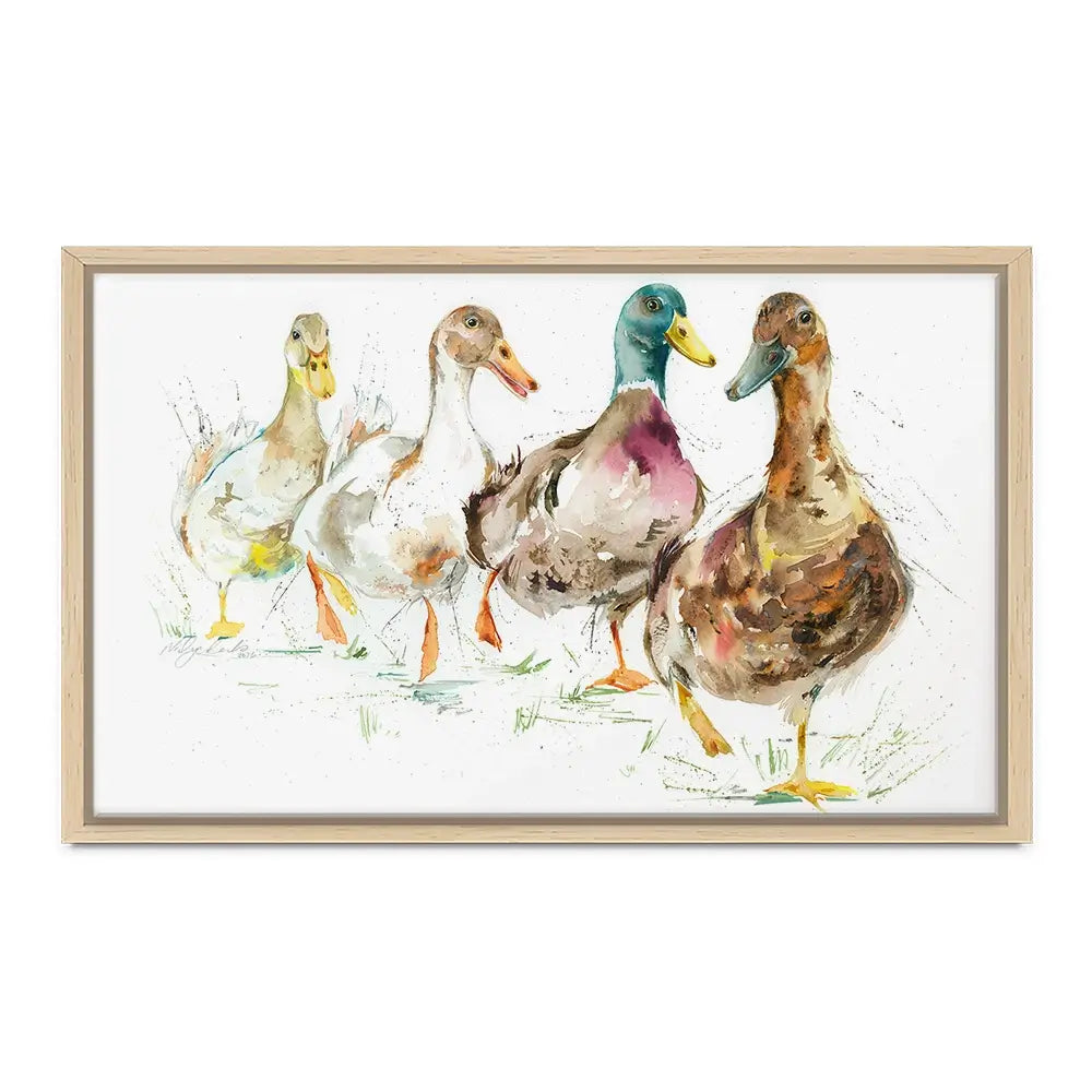Duck Race Canvas Print Duck Race Canvas Print wall art product Nicola Jane Rowles