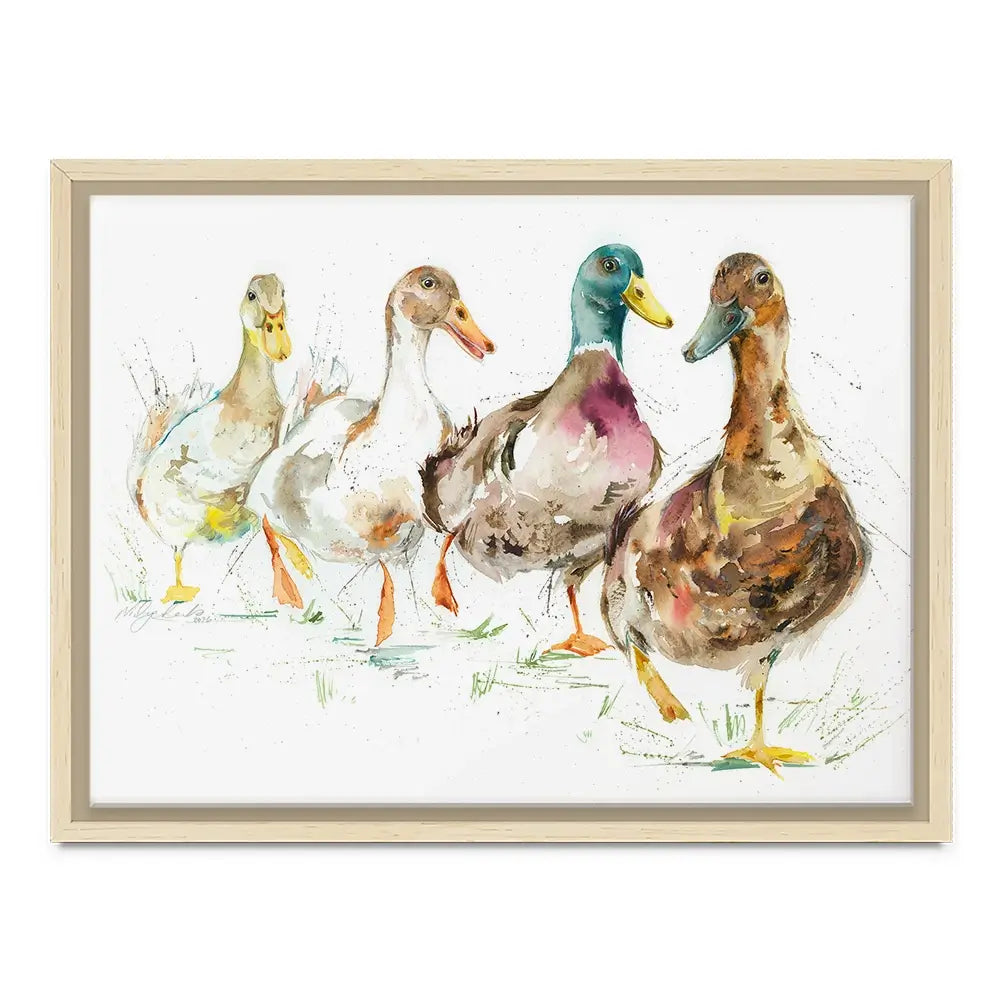 Duck Race Canvas Print Duck Race Canvas Print wall art product Nicola Jane Rowles