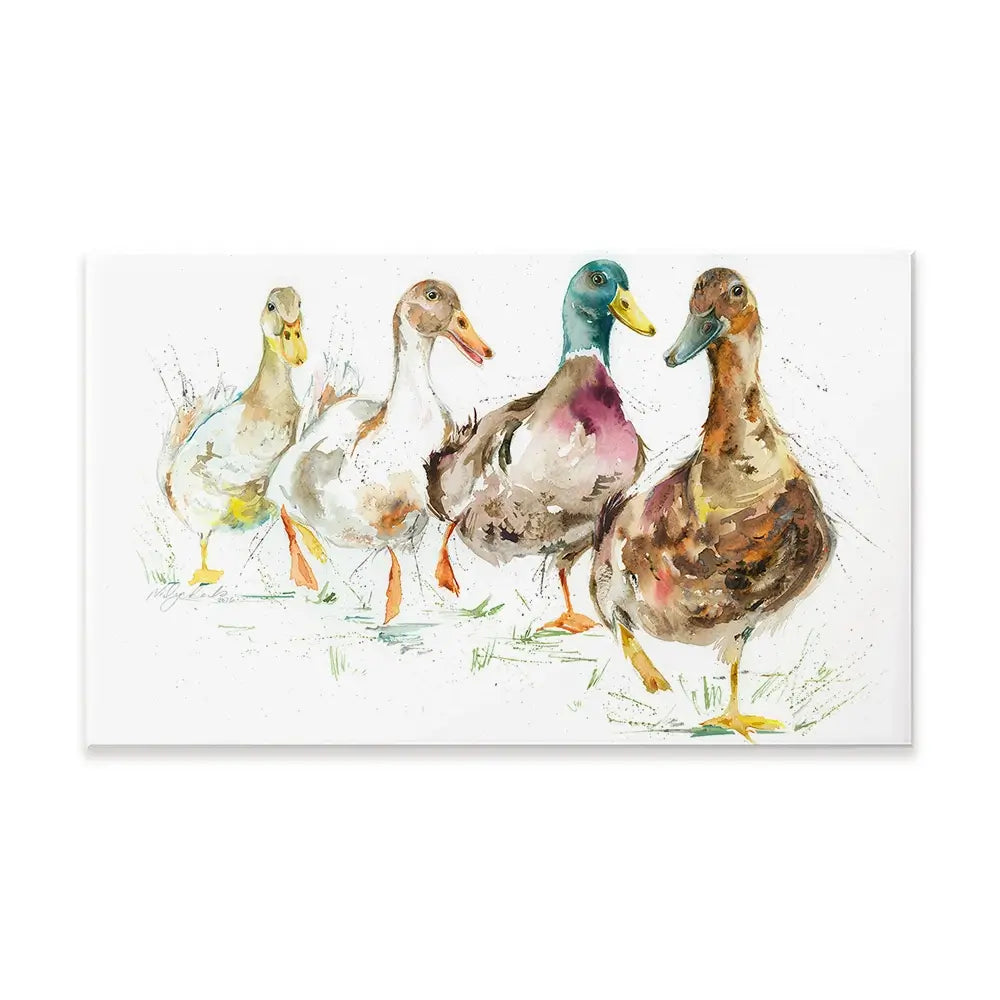 Duck Race Canvas Print Duck Race Canvas Print wall art product Nicola Jane Rowles