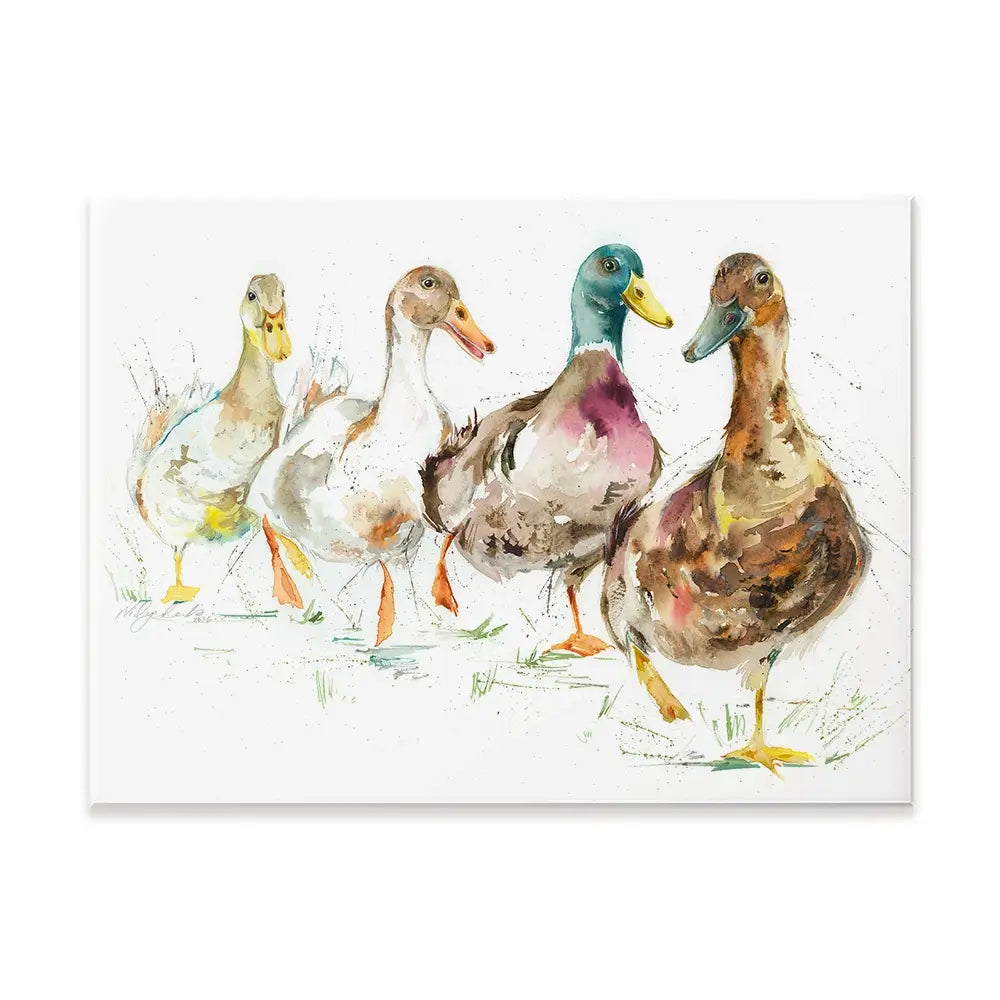 Duck Race Canvas Print Duck Race Canvas Print wall art product Nicola Jane Rowles