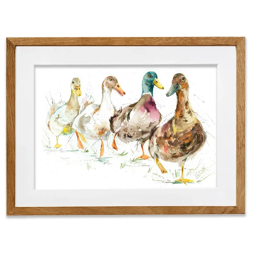 Duck Race Framed Art Print Duck Race Framed Art Print wall art product Nicola Jane Rowles