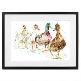 Duck Race Framed Art Print Duck Race Framed Art Print wall art product Nicola Jane Rowles