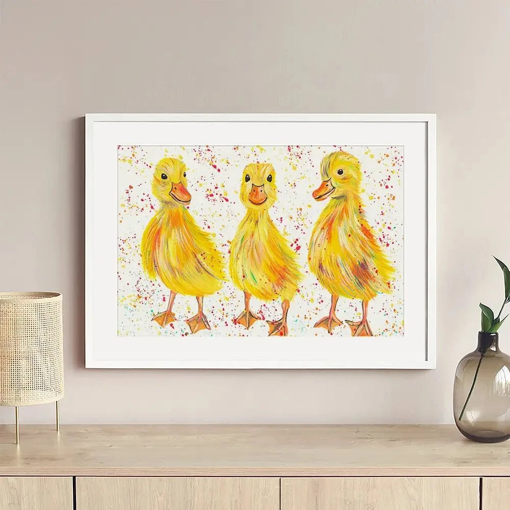 Ducklings Framed Art Print Ducklings Framed Art Print wall art product Emma LC Art
