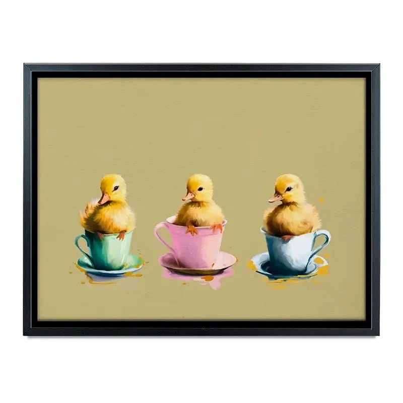 Ducklings In Cups Canvas Print Ducklings In Cups Canvas Print wall art product Svetlana Aleynikova