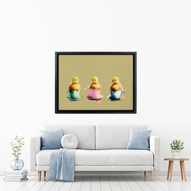 Ducklings In Cups Canvas Print Ducklings In Cups Canvas Print wall art product Svetlana Aleynikova