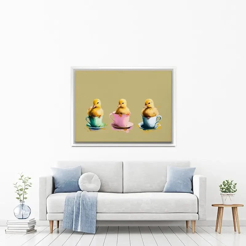 Ducklings In Cups Canvas Print Ducklings In Cups Canvas Print wall art product Svetlana Aleynikova