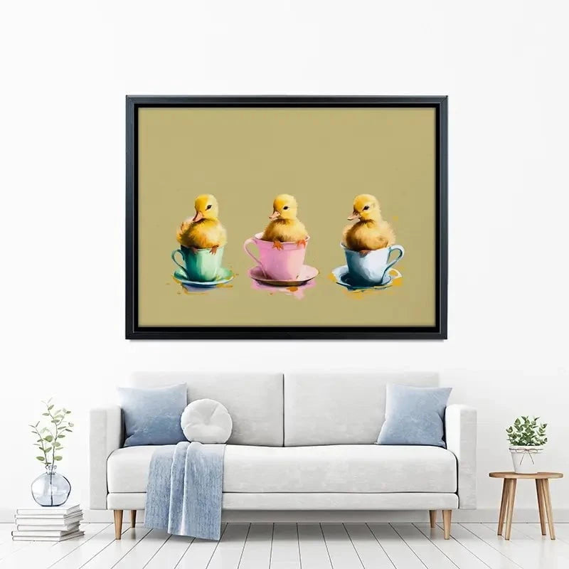 Ducklings In Cups Canvas Print Ducklings In Cups Canvas Print wall art product Svetlana Aleynikova