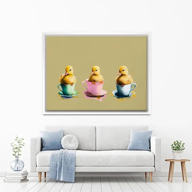 Ducklings In Cups Canvas Print Ducklings In Cups Canvas Print wall art product Svetlana Aleynikova