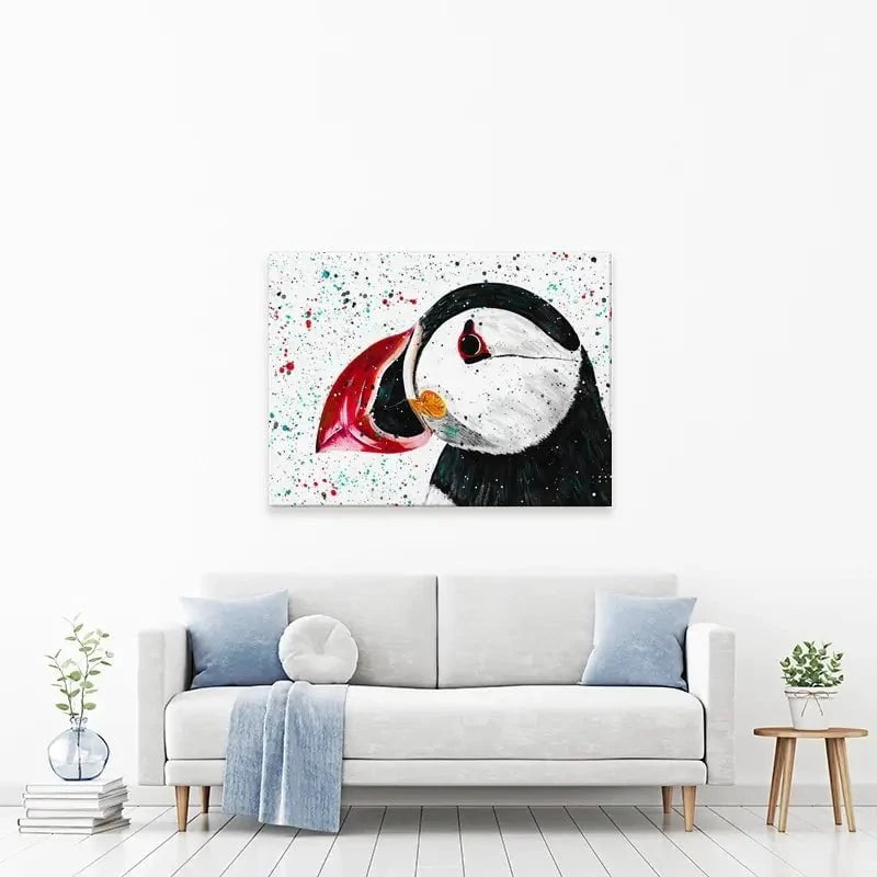 Duke The Puffin Canvas Print Duke The Puffin Canvas Print wall art product Emma LC Art