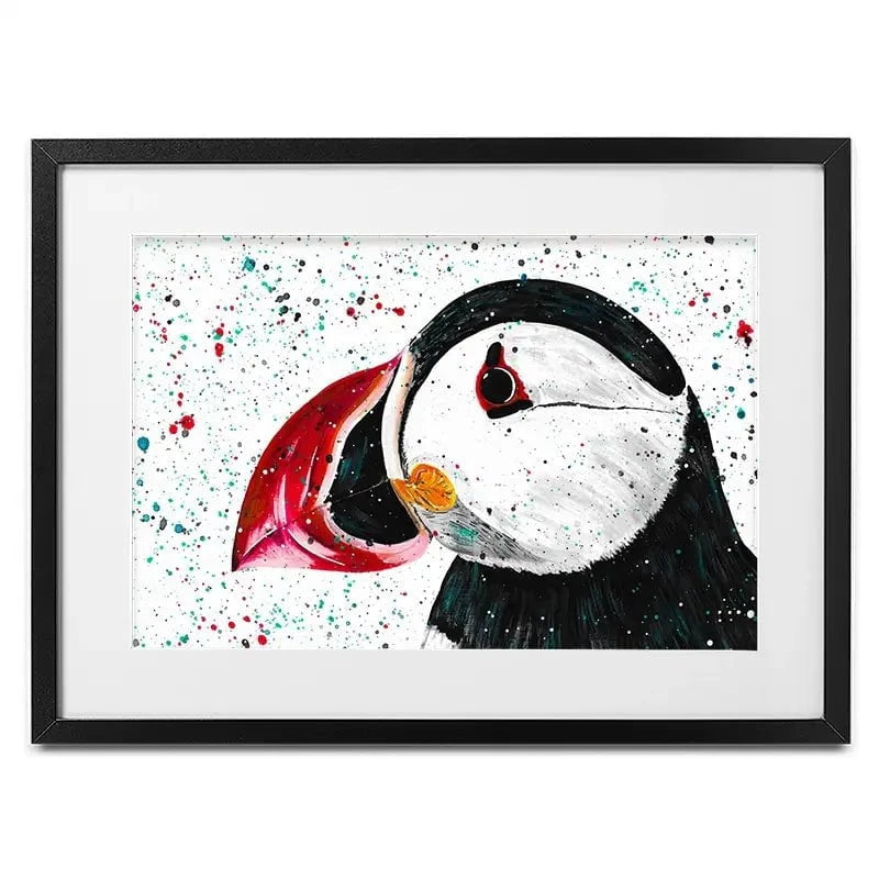 Duke The Puffin Framed Art Print Duke The Puffin Framed Art Print wall art product Emma LC Art