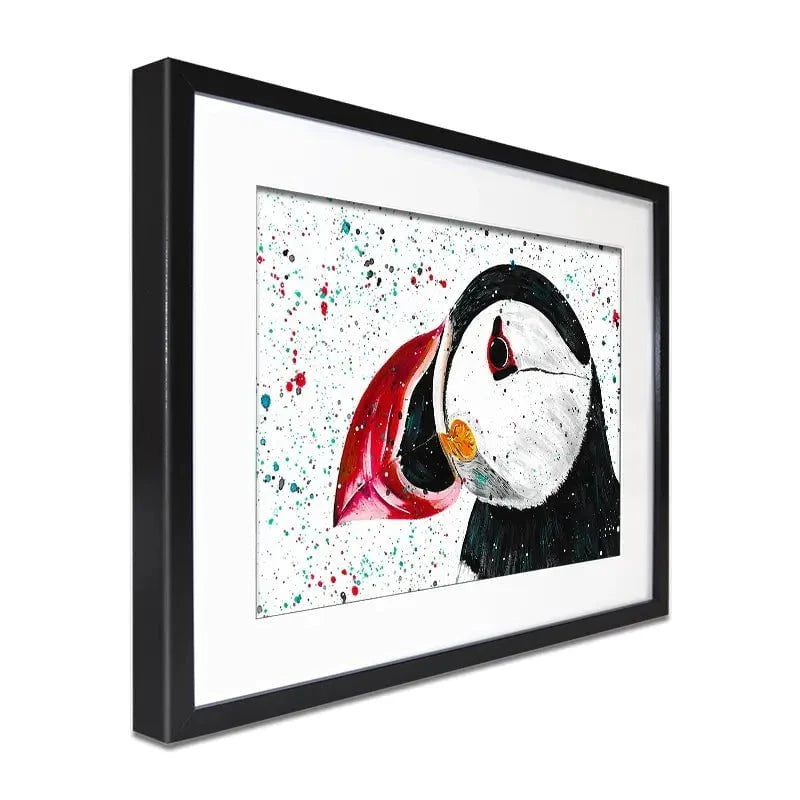 Duke The Puffin Framed Art Print Duke The Puffin Framed Art Print wall art product Emma LC Art