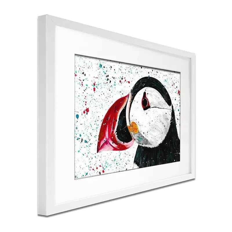 Duke The Puffin Framed Art Print Duke The Puffin Framed Art Print wall art product Emma LC Art