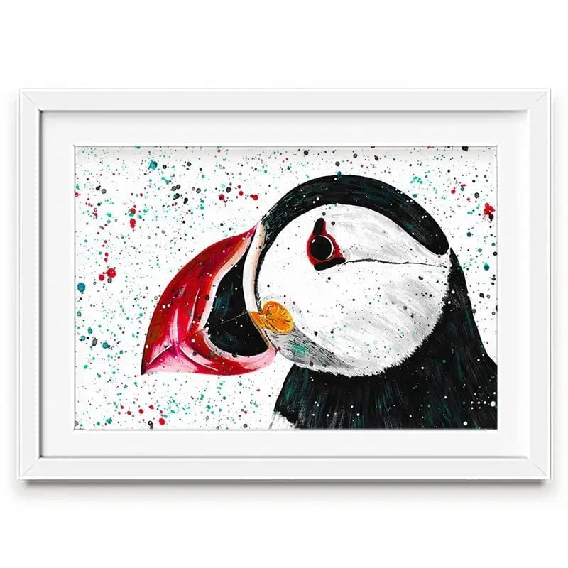 Duke The Puffin Framed Art Print Duke The Puffin Framed Art Print wall art product Emma LC Art