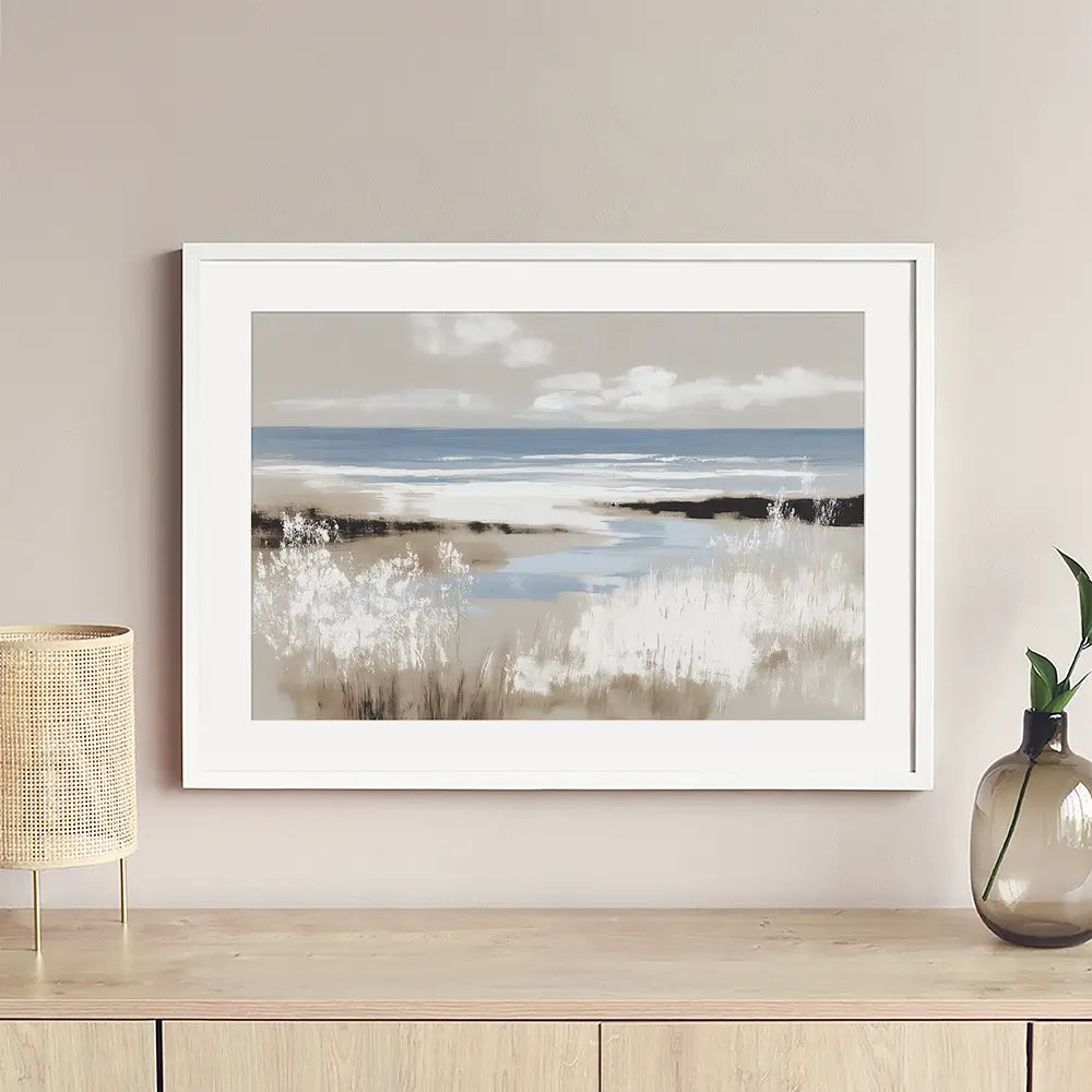Dune Grass Above Tide Framed Art Print Dune Grass Above Tide Framed Art Print wall art product Chromatic Storm Studio