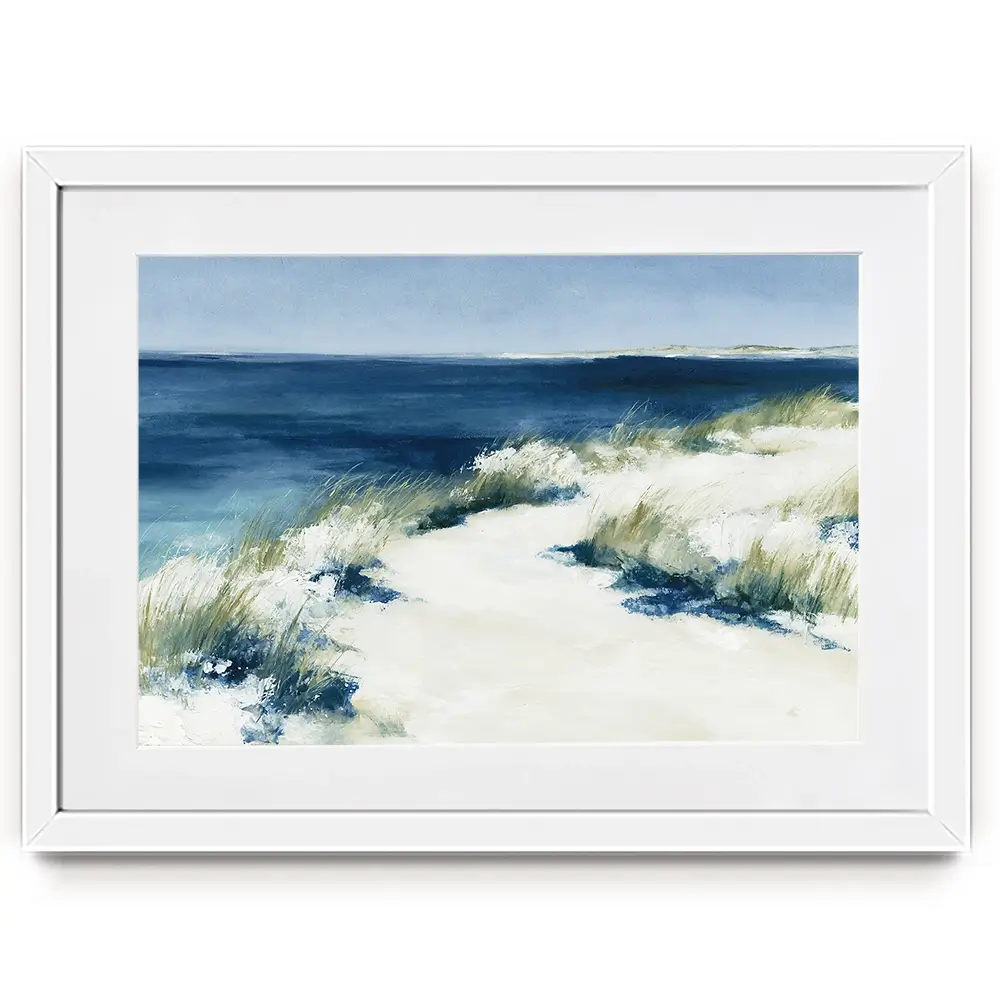 Dune Grasses At Tide Framed Art Print Dune Grasses At Tide Framed Art Print wall art product Chromatic Storm Studio