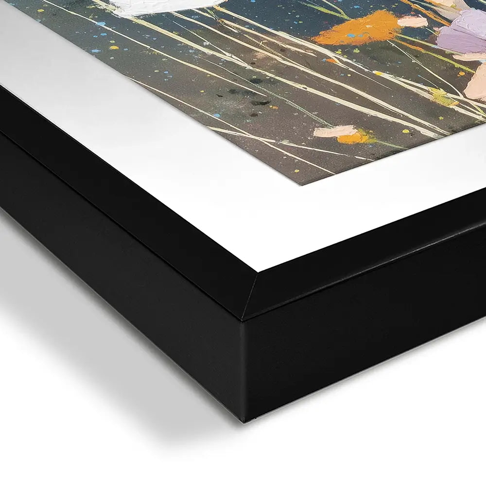Dusk Wildflowers Square Framed Art Print Dusk Wildflowers Square Framed Art Print wall art product Chromatic Storm Studio