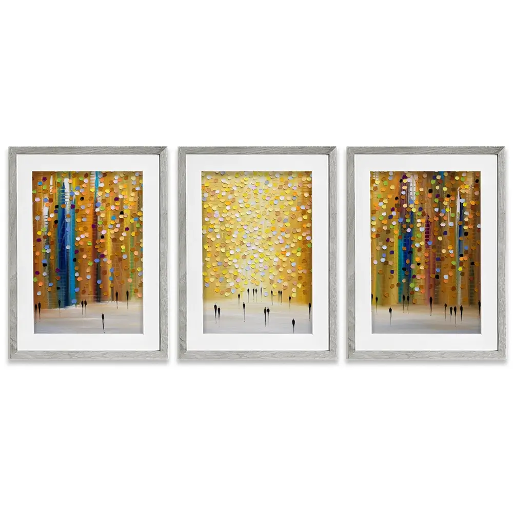 Dusks Embrace Framed Art Print Trio Dusks Embrace Framed Art Print Trio wall art product Ekaterina Ermilkina