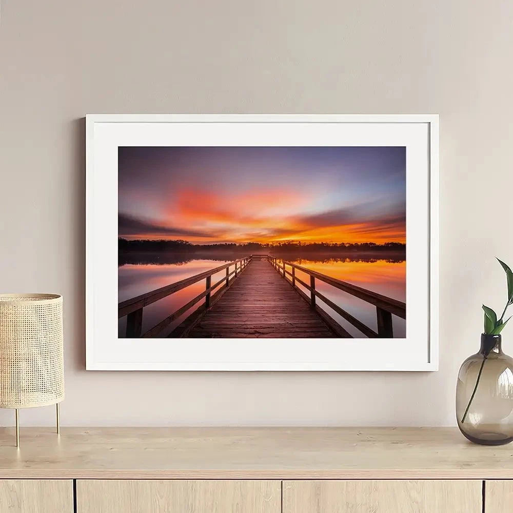 Early Morning Sunrise Framed Art Print Early Morning Sunrise Framed Art Print wall art product traveler jordan / Shutterstock