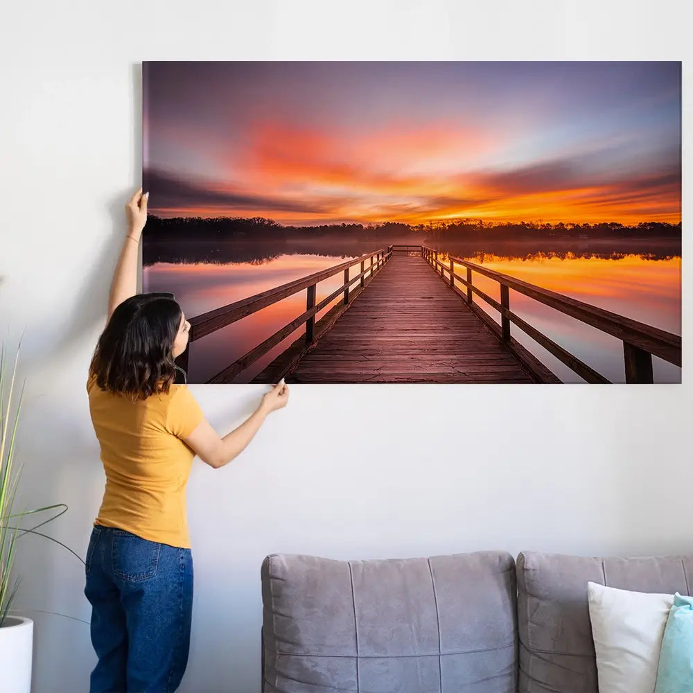 Early Morning Sunrise Oversized Canvas Print Early Morning Sunrise Oversized Canvas Print wall art product traveler jordan / Shutterstock