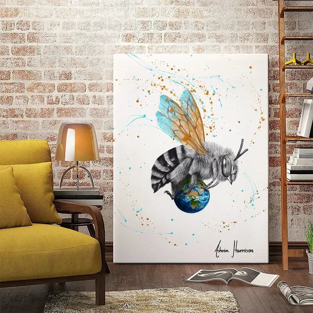 Earth To Bee Canvas Print Earth To Bee Canvas Print wall art product Ashvin Harrison