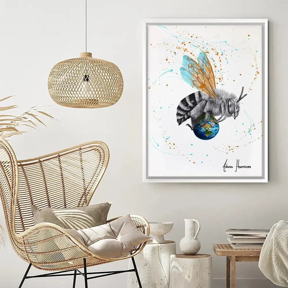 Earth To Bee Canvas Print Earth To Bee Canvas Print wall art product Ashvin Harrison