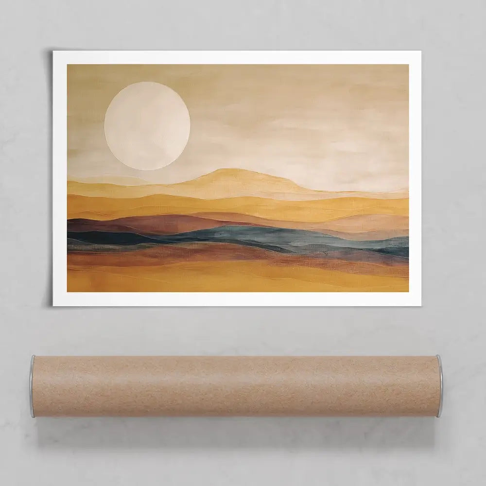 Earth Toned Moon Art Print Earth Toned Moon Art Print wall art product Gina Kelly - Independent