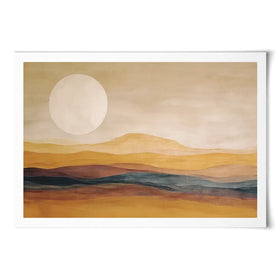Earth Toned Moon Art Print Earth Toned Moon Art Print wall art product Gina Kelly - Independent