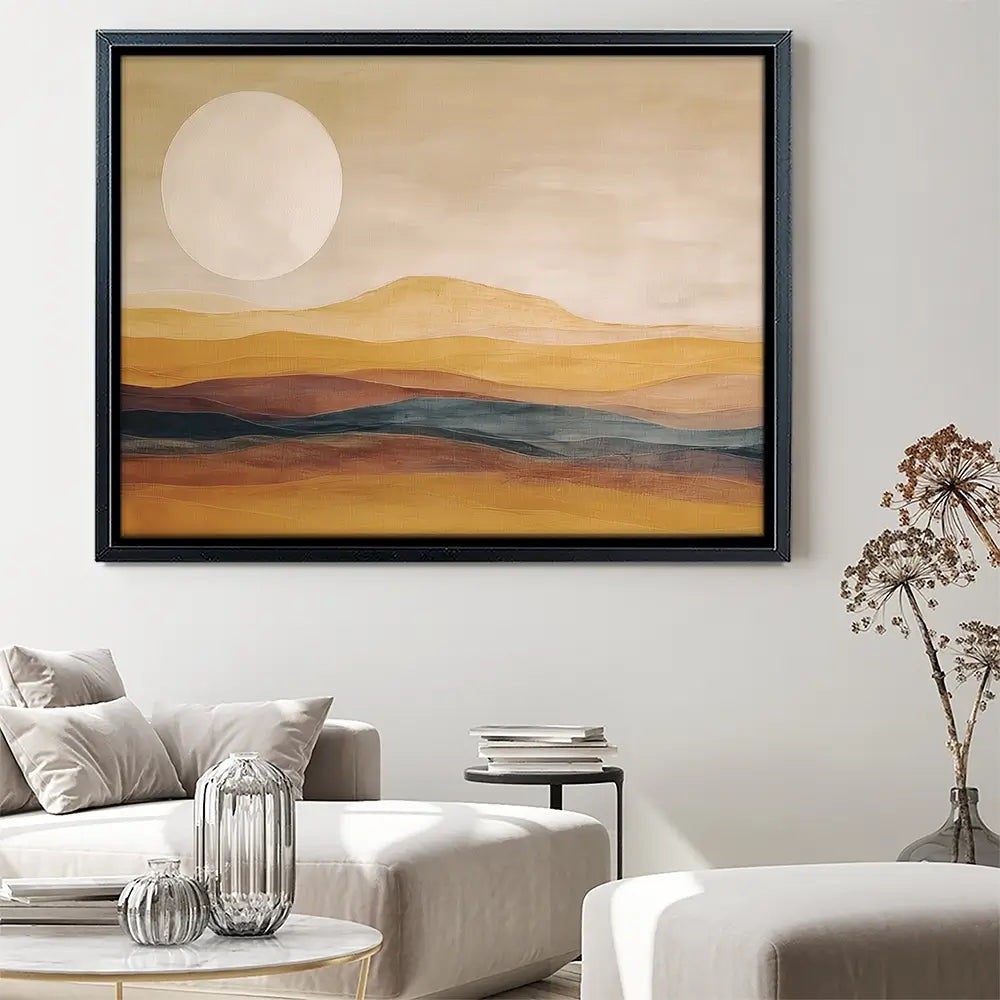 Earth Toned Moon Canvas Print Earth Toned Moon Canvas Print wall art product Gina Kelly - Independent