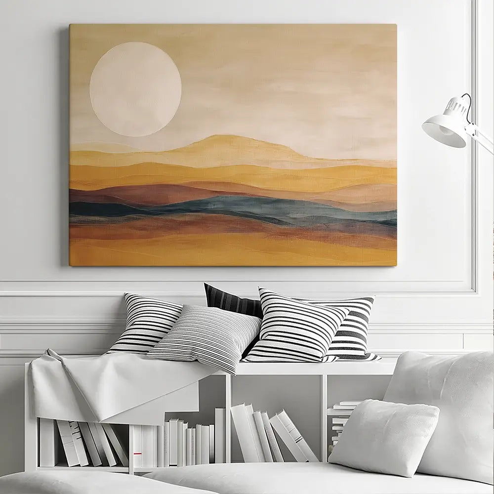 Earth Toned Moon Canvas Print Earth Toned Moon Canvas Print wall art product Gina Kelly - Independent