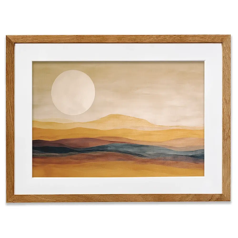 Earth Toned Moon Framed Art Print Earth Toned Moon Framed Art Print wall art product Gina Kelly - Independent