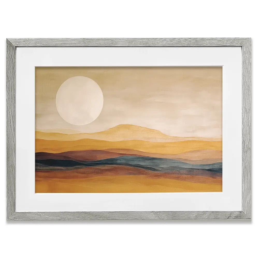 Earth Toned Moon Framed Art Print Earth Toned Moon Framed Art Print wall art product Gina Kelly - Independent