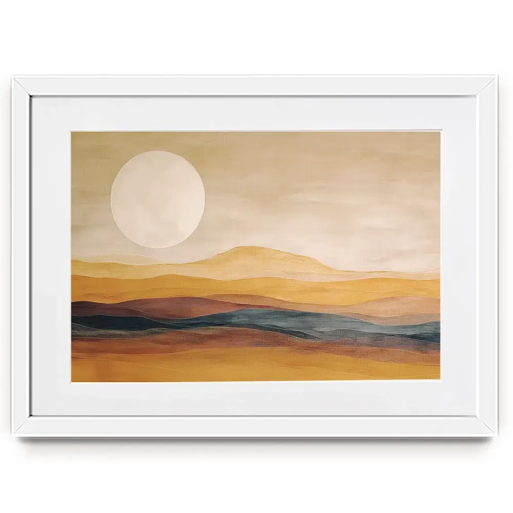 Earth Toned Moon Framed Art Print Earth Toned Moon Framed Art Print wall art product Gina Kelly - Independent