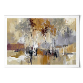 Earthy Birch Tree Forest Art Print Earthy Birch Tree Forest Art Print wall art product Leon Devenice