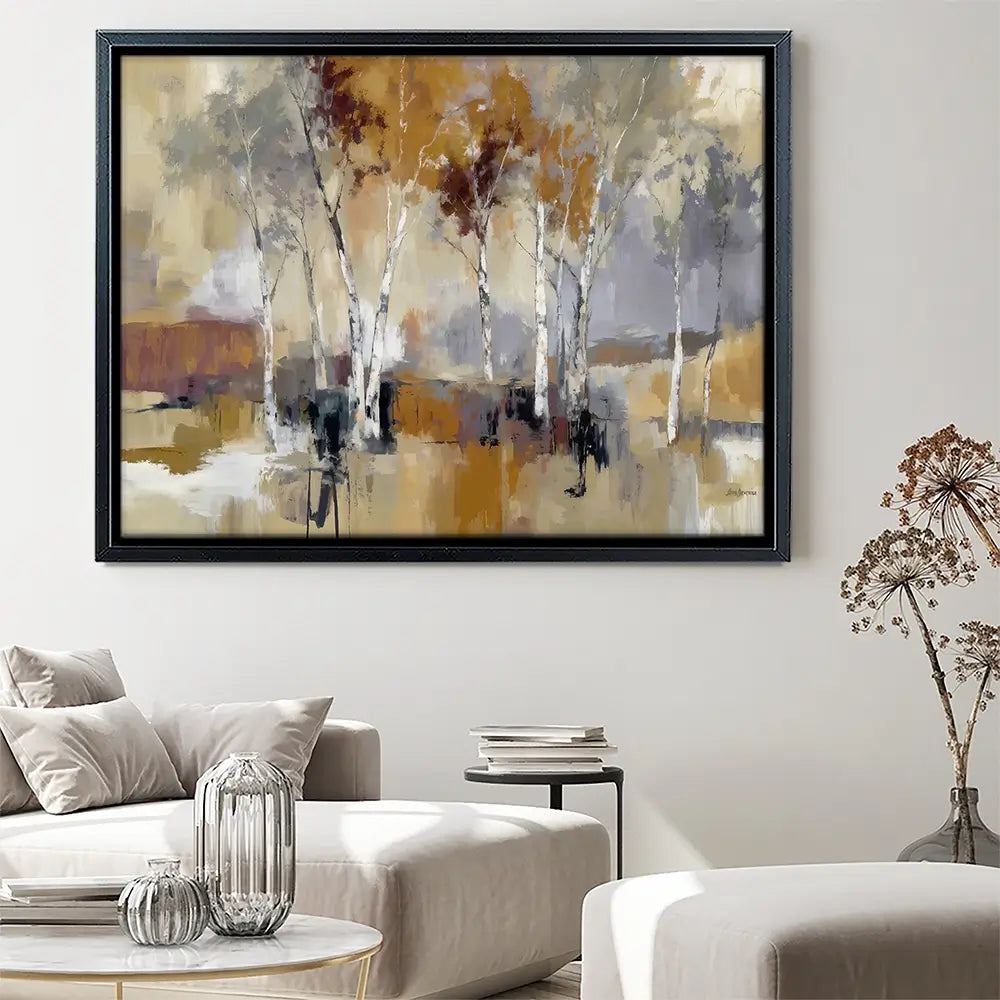 Earthy Birch Tree Forest Canvas Print Earthy Birch Tree Forest Canvas Print wall art product Leon Devenice