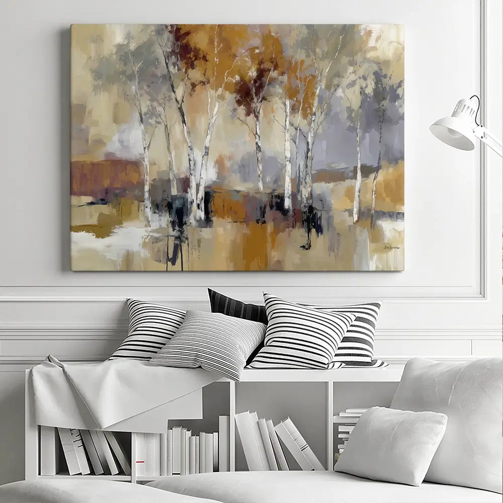 Earthy Birch Tree Forest Canvas Print Earthy Birch Tree Forest Canvas Print wall art product Leon Devenice