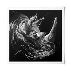 Eclipse Rhino Square Art Print Eclipse Rhino Square Art Print wall art product Aimee Linzi