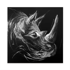 Eclipse Rhino Square Canvas Print Eclipse Rhino Square Canvas Print wall art product Aimee Linzi