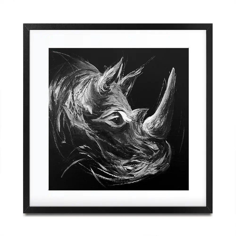 Eclipse Rhino Square Framed Art Print Eclipse Rhino Square Framed Art Print wall art product Aimee Linzi