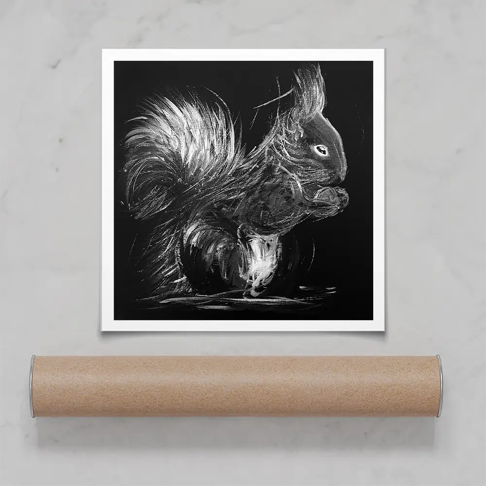 Eclipse Squirrel Square Art Print Eclipse Squirrel Square Art Print wall art product Aimee Linzi