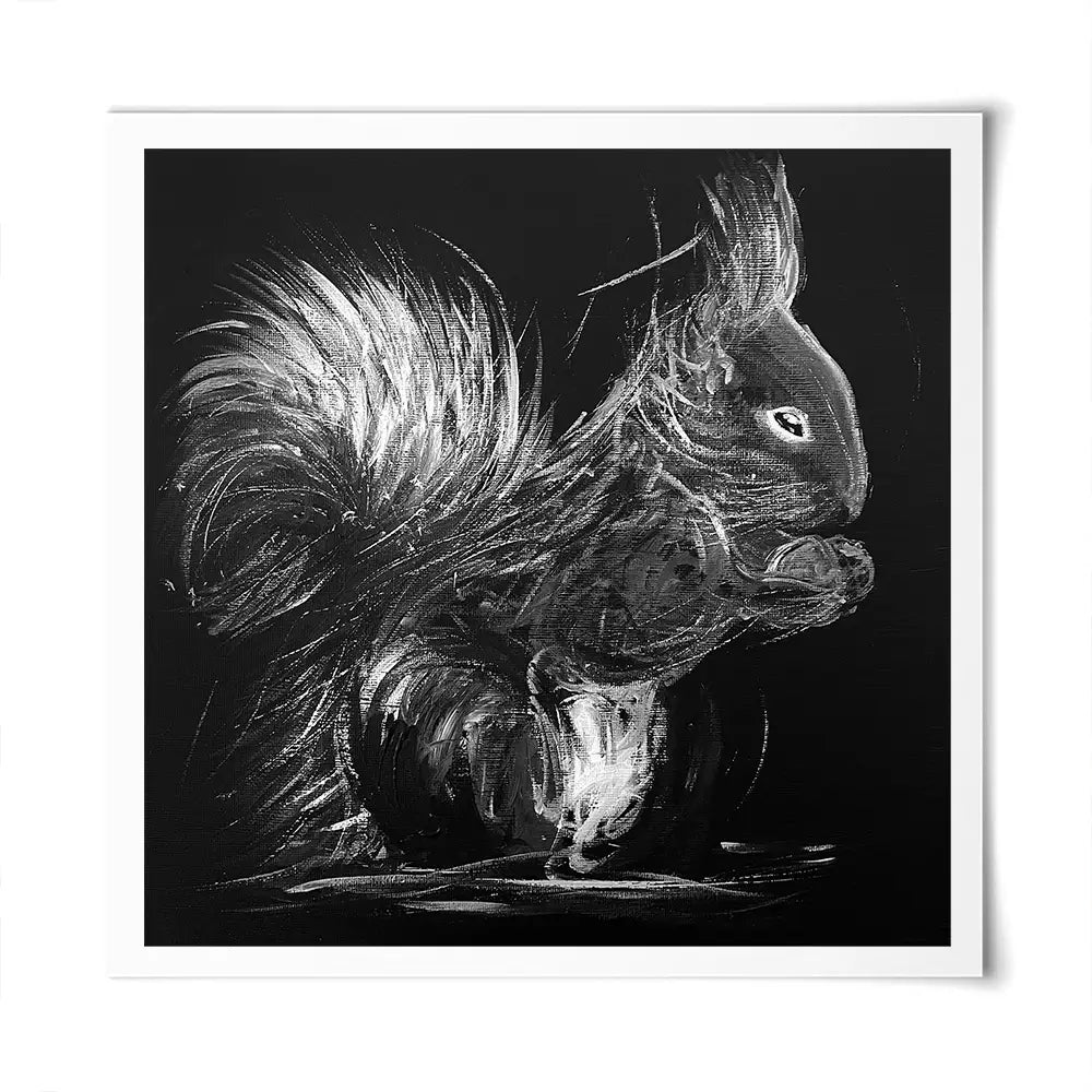 Eclipse Squirrel Square Art Print Eclipse Squirrel Square Art Print wall art product Aimee Linzi