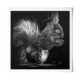 Eclipse Squirrel Square Art Print Eclipse Squirrel Square Art Print wall art product Aimee Linzi
