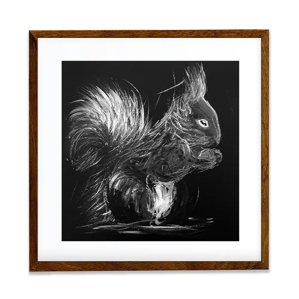 Eclipse Squirrel Square Framed Art Print Eclipse Squirrel Square Framed Art Print wall art product Aimee Linzi