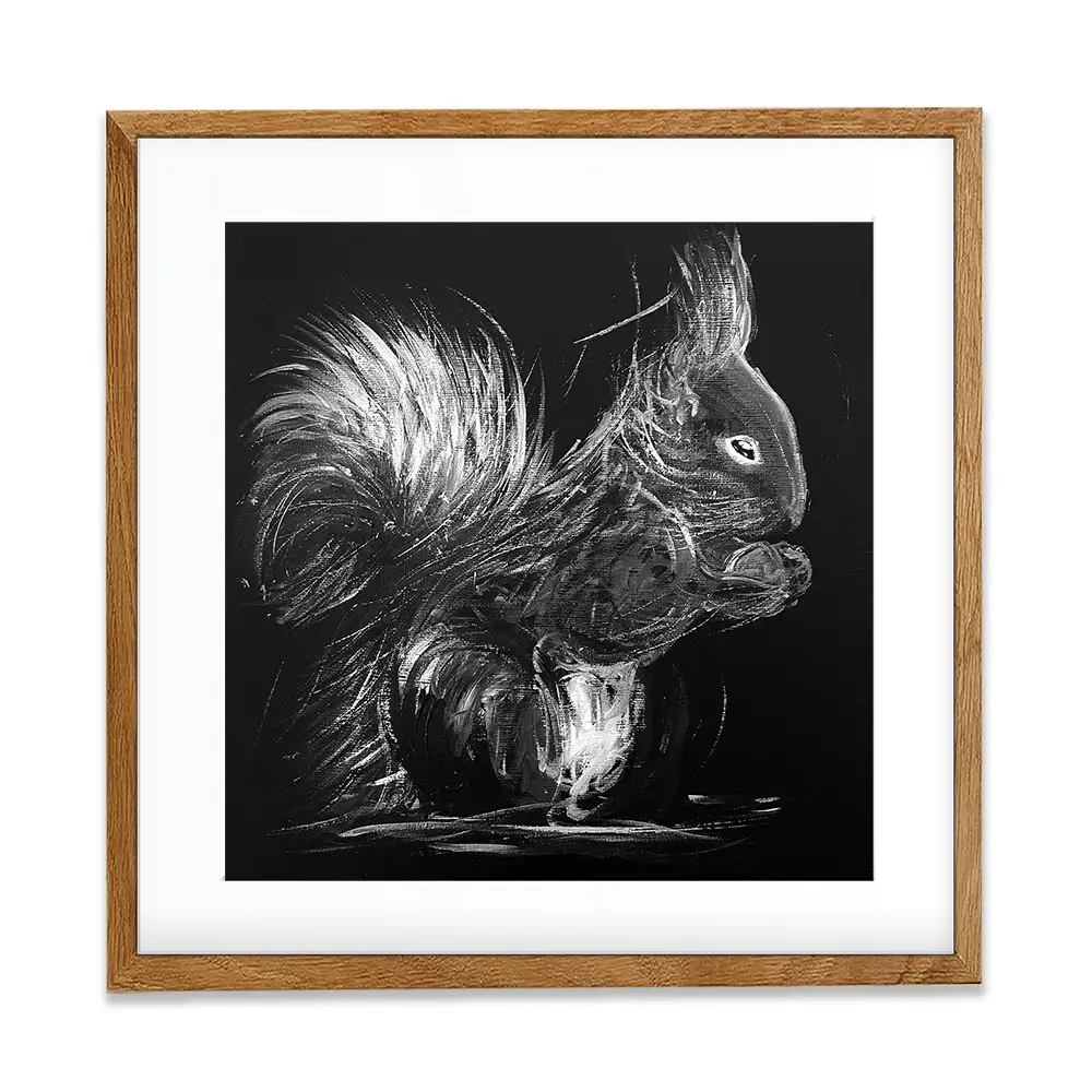 Eclipse Squirrel Square Framed Art Print Eclipse Squirrel Square Framed Art Print wall art product Aimee Linzi